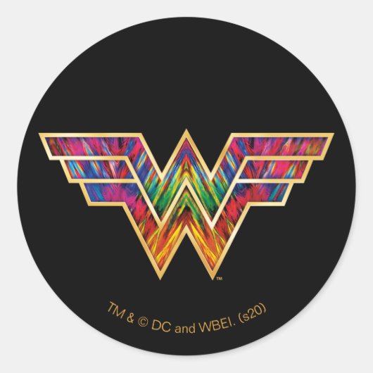 Sticker Rond WW84 | Logo de Wonder Woman Kaleidoscope (Devant)