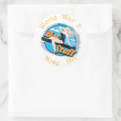 Sticker Rond WW 2 Nez Art (Sac)