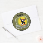 STICKER ROND WW II - NOSE ART.. (Enveloppe)