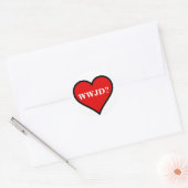 Sticker Rond WWJD Heart (Enveloppe)