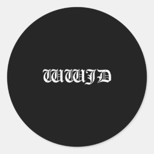 Sticker Rond Wwjd que ferait jésus inspirational