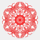 Sticker Rond Wycinanka Moth Motif (Devant)