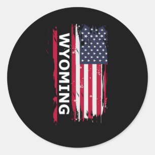 Sticker Rond Wyoming