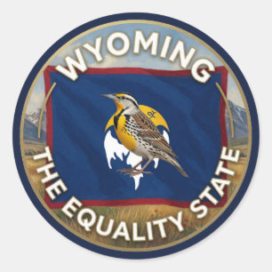Sticker Rond 🐦 Wyoming, l'oiseau emblématique de l'État de l'É