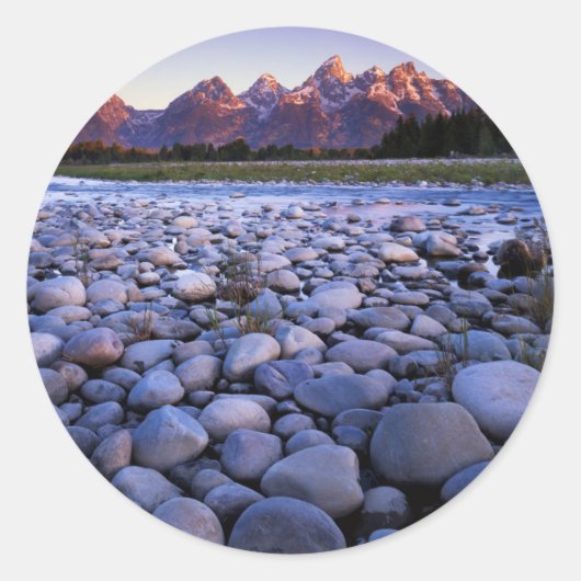 Sticker Rond Wyoming, Parc national de Teton, Snake River (Devant)