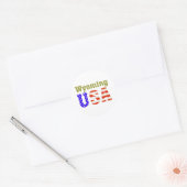 Sticker Rond Wyoming USA ! (Enveloppe)