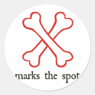 Sticker Rond X marks la tache