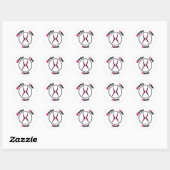 Sticker Rond X marque le point (Feuille)