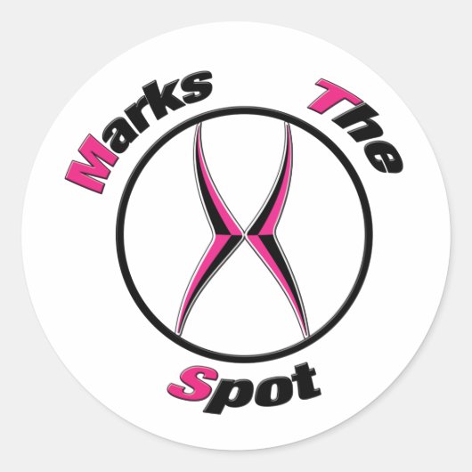 Sticker Rond X marque le point (Devant)