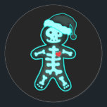 Sticker Rond X-Ray Gingerbread Homme Skeleton Christmas Nurse X<br><div class="desc">Chemise de raddest pour un technicien en radiologie en radiographie. Si vous êtes un Rad Tech vivant la Rad Life alors voici le tee - shirt de conception radiologique pour vous. Ce squelette de Rad donnant un pouce en haut ferait le cadeau parfait pour un technicien en radiographie.. tenue pour...</div>