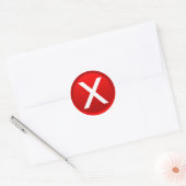 Sticker Rond X rouge - Symbole non / incorrect (Enveloppe)