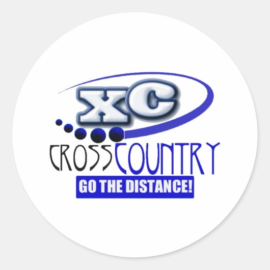 STICKER ROND XC CROSS COUNTRY VA À DISTANCE ! (Devant)