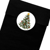 Sticker Rond XMAS déplaisant | Un Arbre De Noël Très Gothique