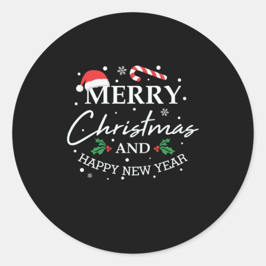 Sticker Rond Xmas Merry (Devant)