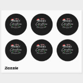 Sticker Rond Xmas Merry (Feuille)
