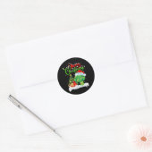 Sticker Rond Xmas Tree Lights Santa Hat Vegetable Broccoli Chri (Enveloppe)