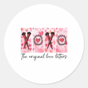 Sticker Rond Xoxo Les Lettres d'Amour Originales Valen Retro Ch