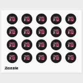 Sticker Rond Xoxo Nurse Pediatric Crew Nurse Valentine Leopard  (Feuille)