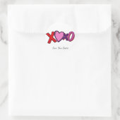 Sticker Rond XOXO Print sticker,Valentines Day  (Sac)