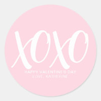 XOXO rose mignon moderne personnalisée Saint Valen