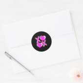Sticker Rond Xoxo Valentines Day Love Funny Coquette Bow Checke (Enveloppe)