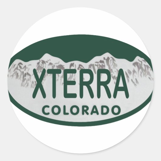 Sticker Rond xterra licence ovale (Devant)