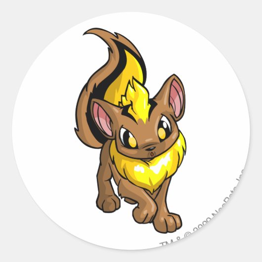 Sticker Rond Xweetok jaune (Devant)