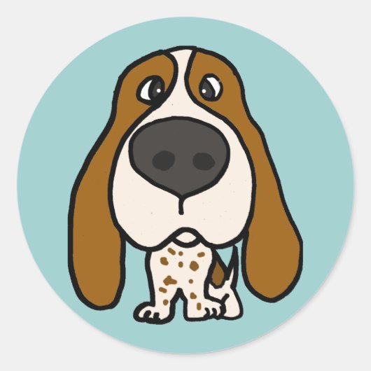 Sticker Rond XX- Drôle chien de chien (Devant)