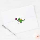 Sticker Rond XX- Hilariant cerf-volant Dragon (Enveloppe)