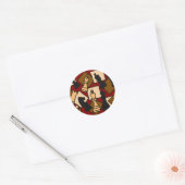 Sticker Rond XX- Jeux d'échecs superbes pièces d'art (Enveloppe)