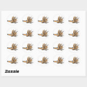 Sticker Rond XX- Porcupine funky (Feuille)