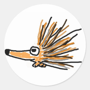 Sticker Rond XX- Porcupine funky