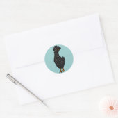 Sticker Rond XX- Poulet polonais funky (Enveloppe)