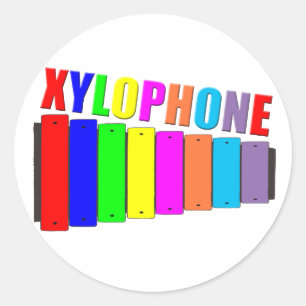 Sticker Rond xylophone d'arc-en-ciel