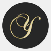 Sticker Rond Y or monogramme (Devant)