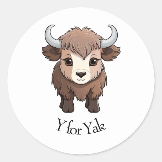 Sticker Rond Y pour Yak (Devant)