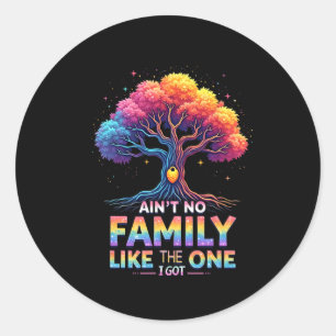 Sticker Rond Y'a pas de famille comme celle que j'ai réunion de