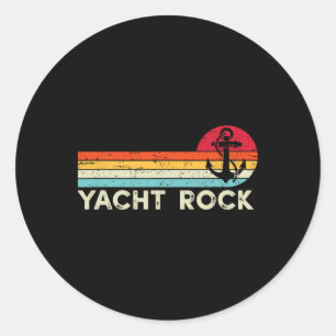 Sticker Rond Yacht Rock vintage