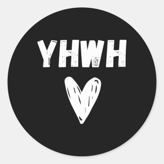 Sticker Rond Yahweh-Yhwh (Devant)