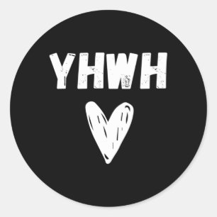 Sticker Rond Yahweh-Yhwh