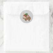 Sticker Rond Yak Christmas Elf (Sac)
