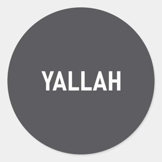 Sticker Rond Yallah, Arabic Words, Travel, Funny, Jokes, Sarcas (Devant)
