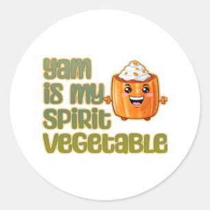 Sticker Rond Yam Is My Spirit Vegetable Classic
