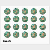 Sticker Rond Yaxchilán Mexique (Feuille)