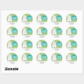 Sticker Rond YAY pour Mariage Cake ! Personnalisable (Feuille)