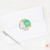 Sticker Rond YAY pour Mariage Cake ! Personnalisable (Enveloppe)