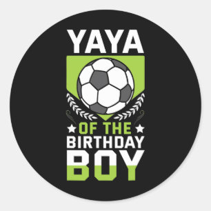 Sticker Rond Yaya du garçon d'anniversaire footballeur Équipe d