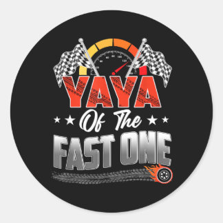 Sticker Rond Yaya du rapide Anniversaire 1ère Voiture de course