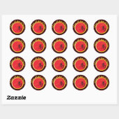 Sticker Rond Year of the Horse Flame (Feuille)