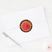 Sticker Rond Year of the Horse Flame (Enveloppe)